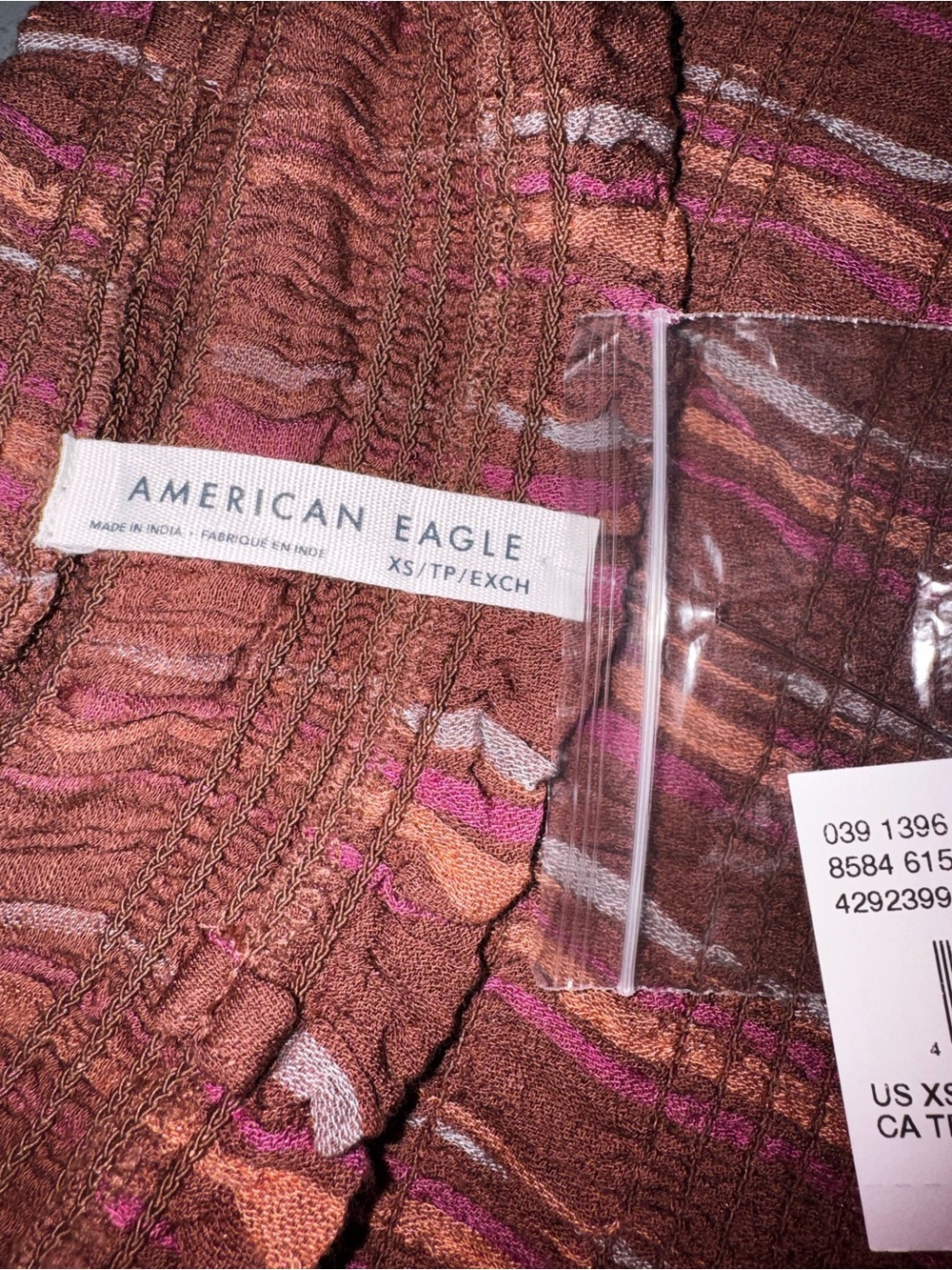 AE Striped Wide-Leg Jumpsuit in Rust Pink - Picture 3 of 3
